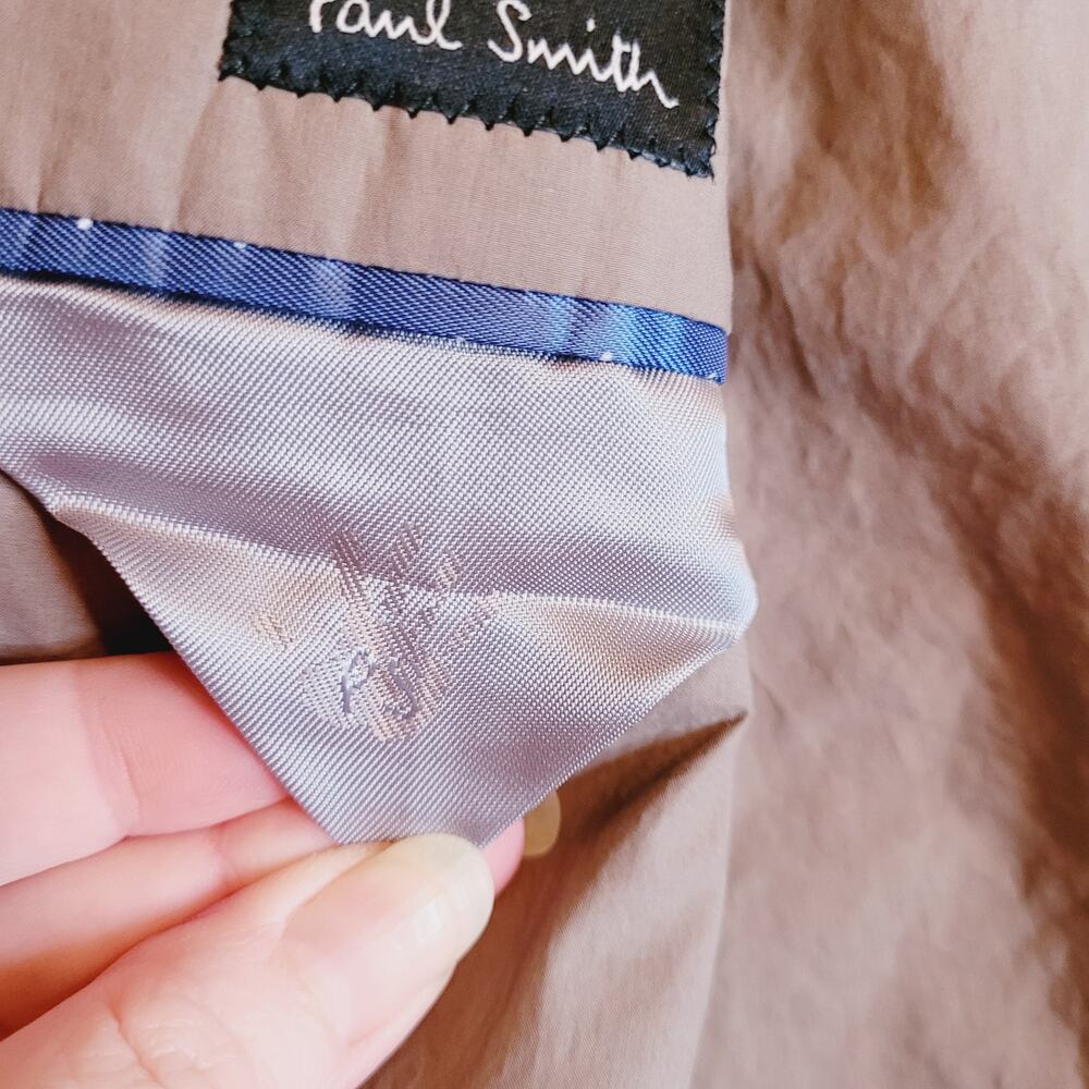 Paul Smith mens tan cotton two button Gents jacket blazer size 40/50 - Picture 5 of 8
